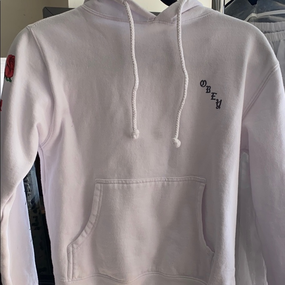 White Obey Hoodie